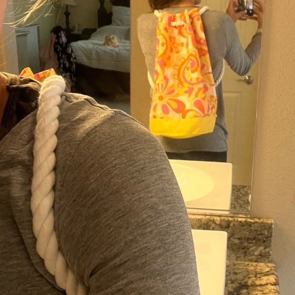 Clinique bag and matching reversible bucket hat retro hippy floral - Picture 4 of 6